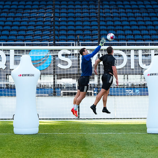 Soccer training mannequins for goalkeepers