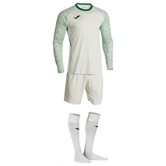 White goalkeeper kit for soccer