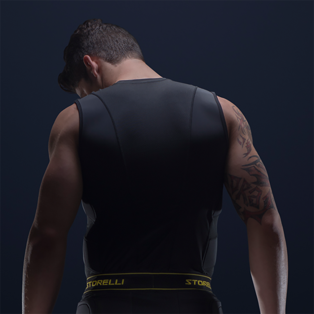 Back of the Storelli Bodyshield FP Sleeveless Compression Shirt