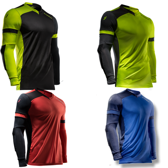 4 colors of the Storelli Exoshield Gladiator Goalkeeper Jerseys