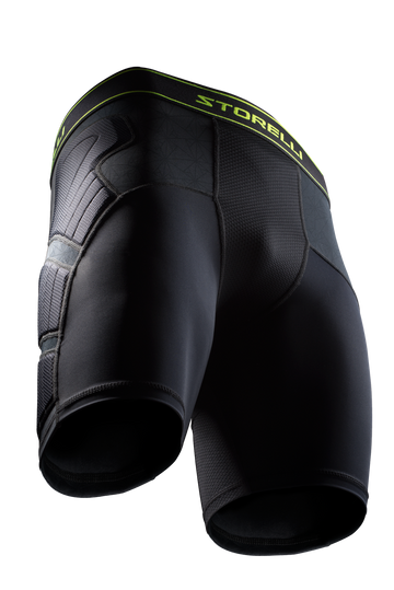 Black padded shorts for youth and men