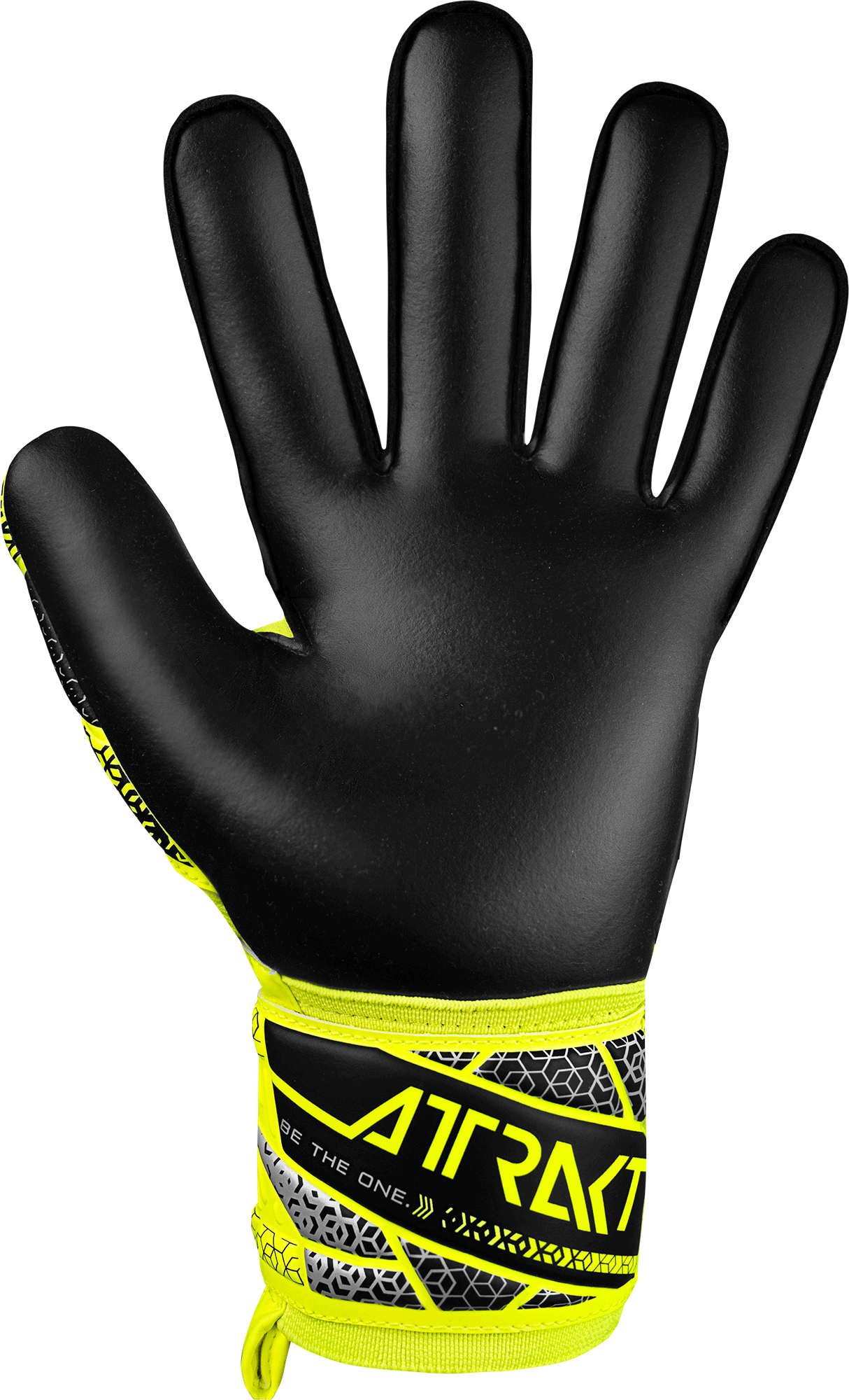 Reusch Gold Latex Palm on the Reusch Attrakt Gold NC Finger Support