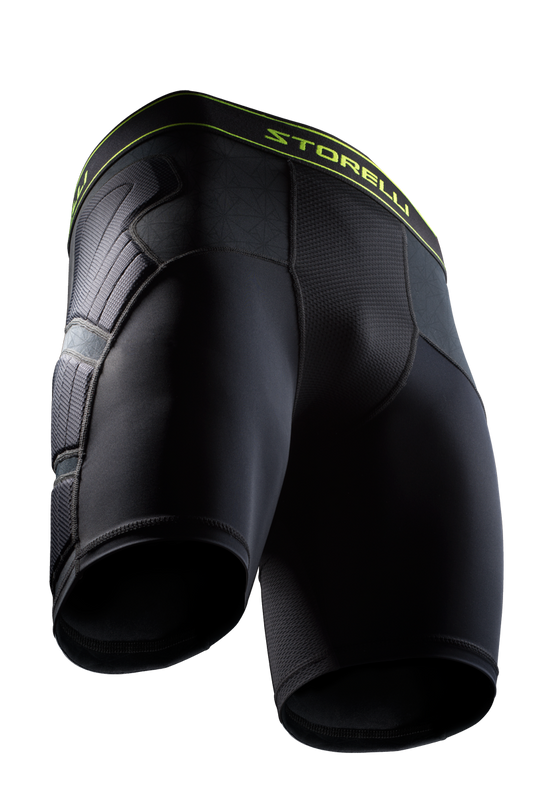Black padded shorts for youth and men