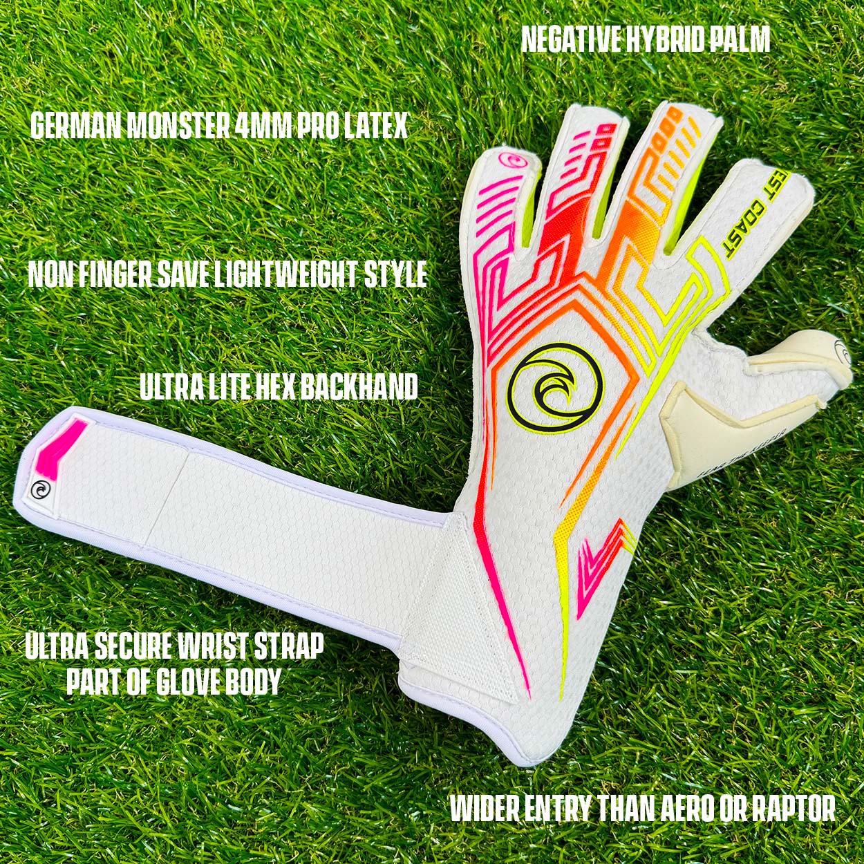 West Coast Shockwave Sunset Goalkeeper Gloves – Keeperstop