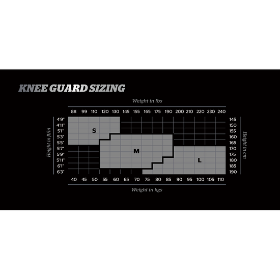 Storelli Knee Guard Sizing Chart