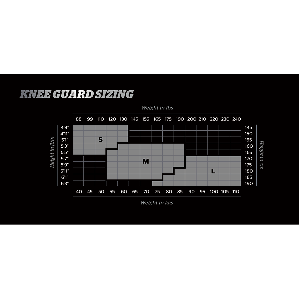 Storelli Knee Guard Sizing Chart
