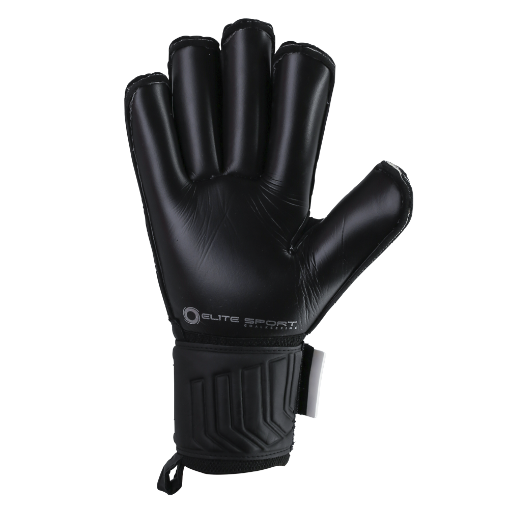 Black contact latex on the Elite Sport Black Real Goalie Glove