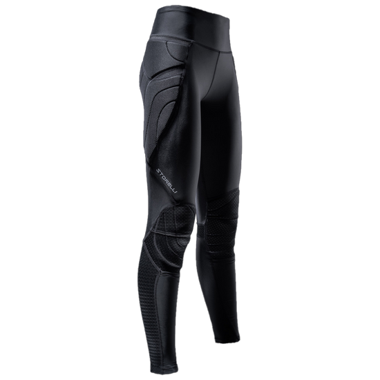 Protective padded legging for women. Designed by Storelli Sports for female goalkeepers