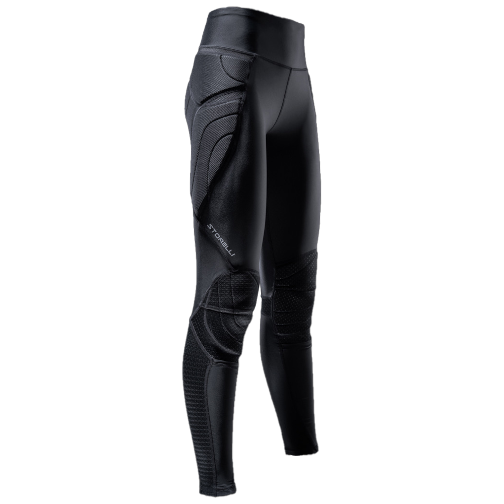 Protective padded legging for women. Designed by Storelli Sports for female goalkeepers