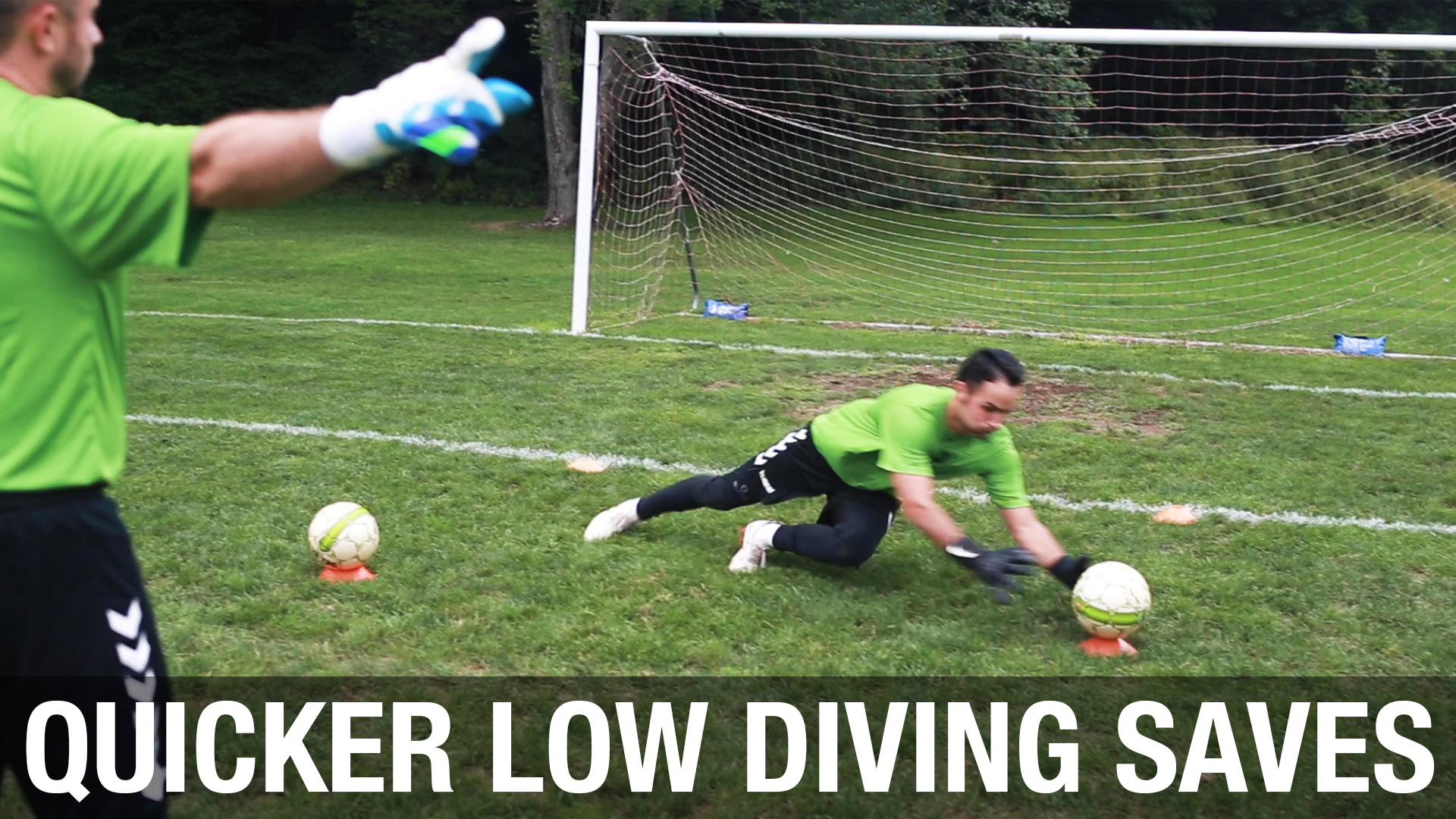 Soccer Goalie Low Diving Drill