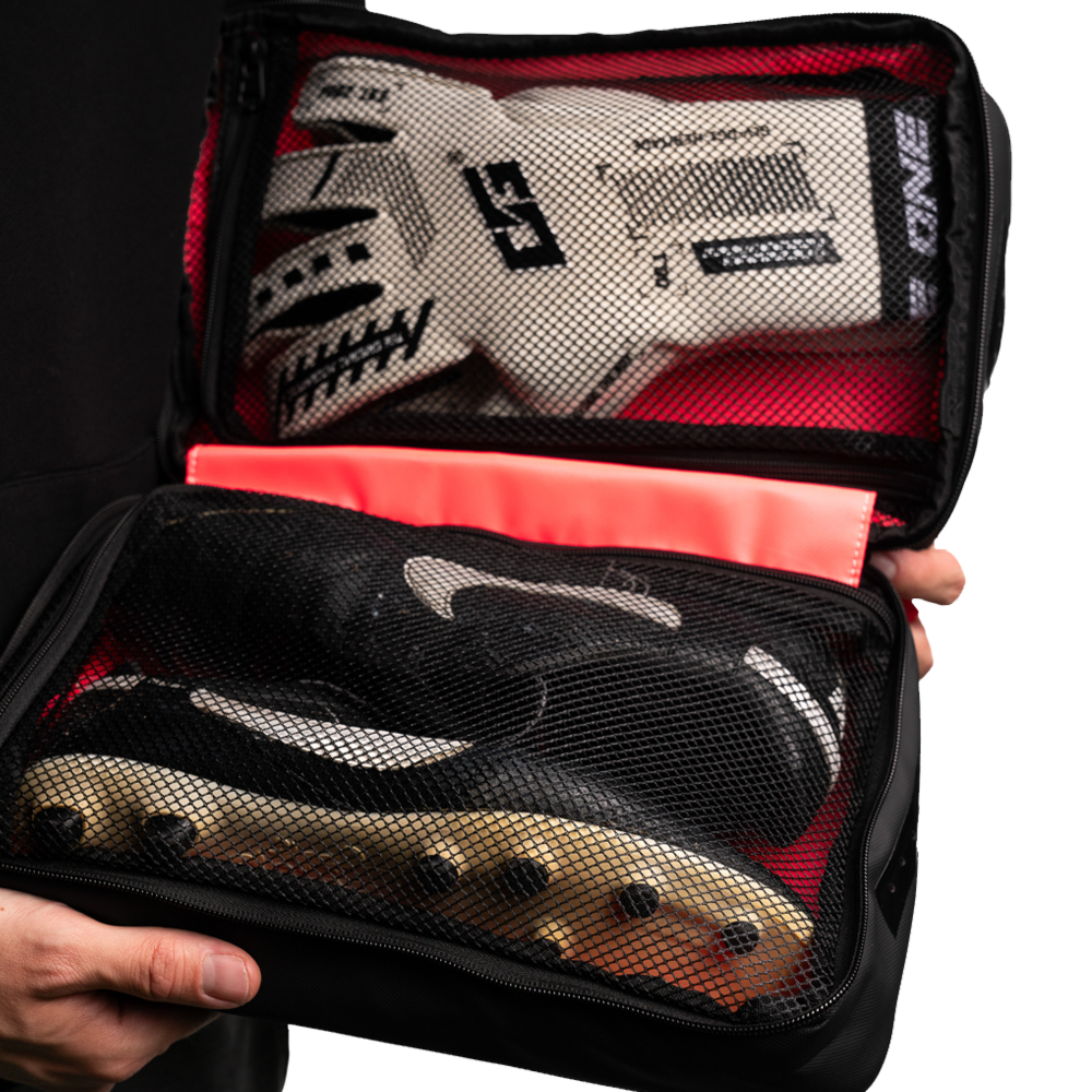 Store multiple gloves and cleats