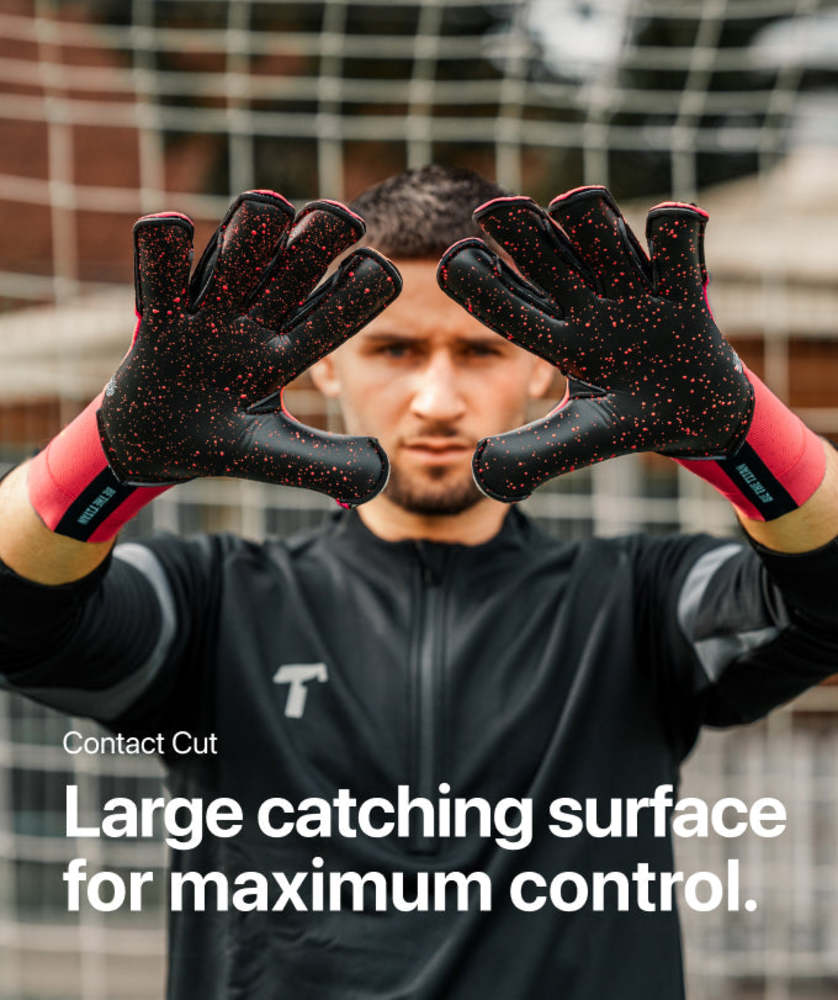 T1tan Rebel 2.0 Solar Red Turf Gloves