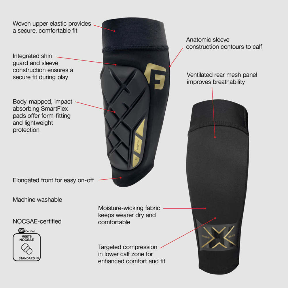 G-Form Pro-S Elite X Soccer Shin Guards Specs