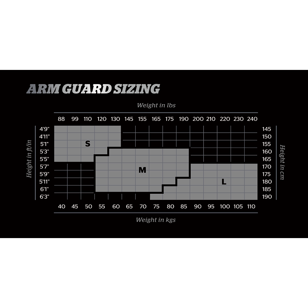 Storelli Leg Guard Size Chart