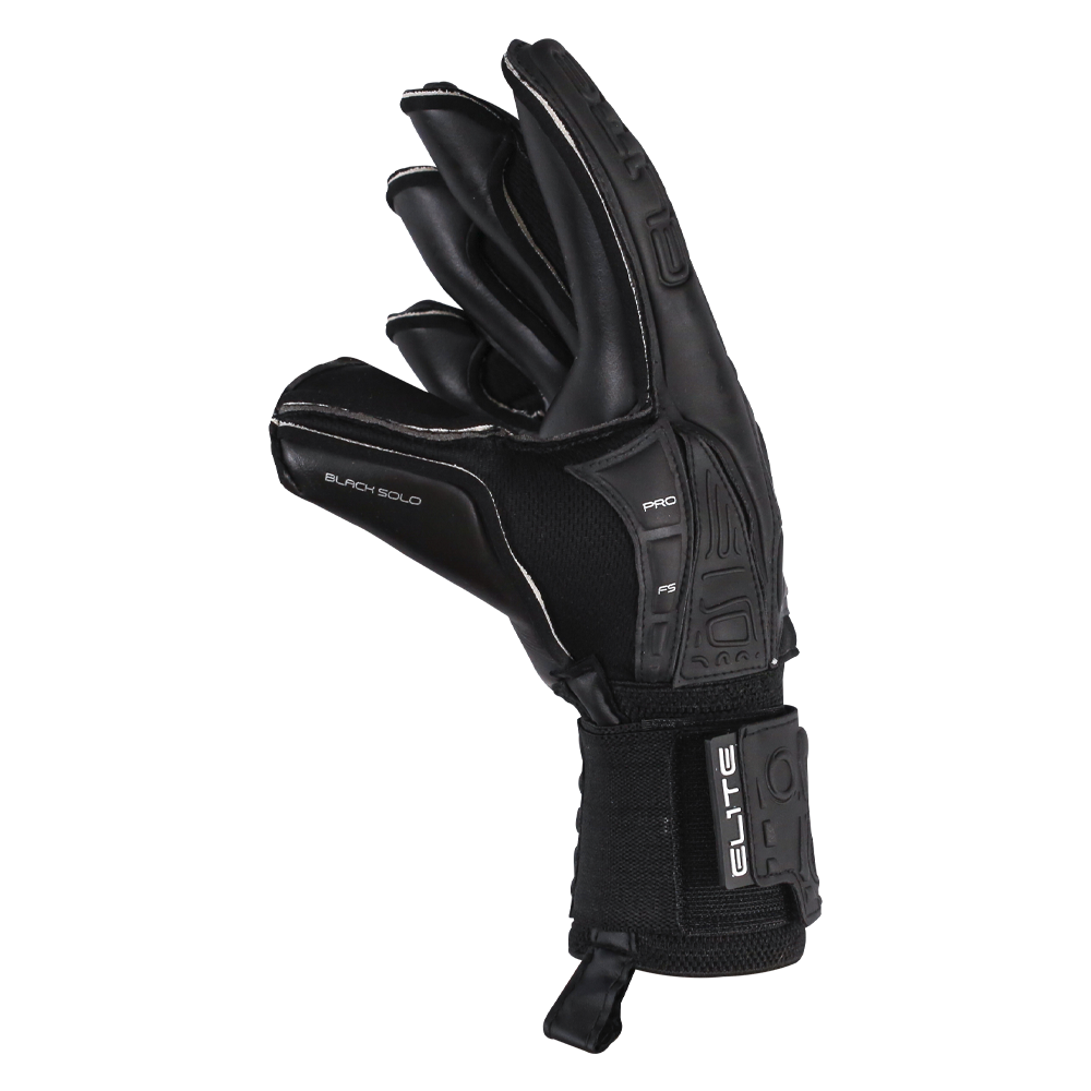 Elite Sport Black Solo Soccer Goalie Glove Keeperstop