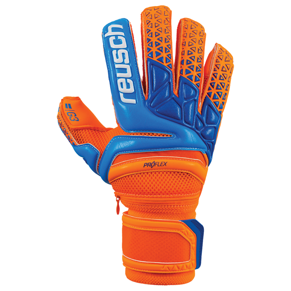 Reusch Men GK Prisma Pro Flex G3 Goalkeeper Orange Soccer Gloves 3870991296 