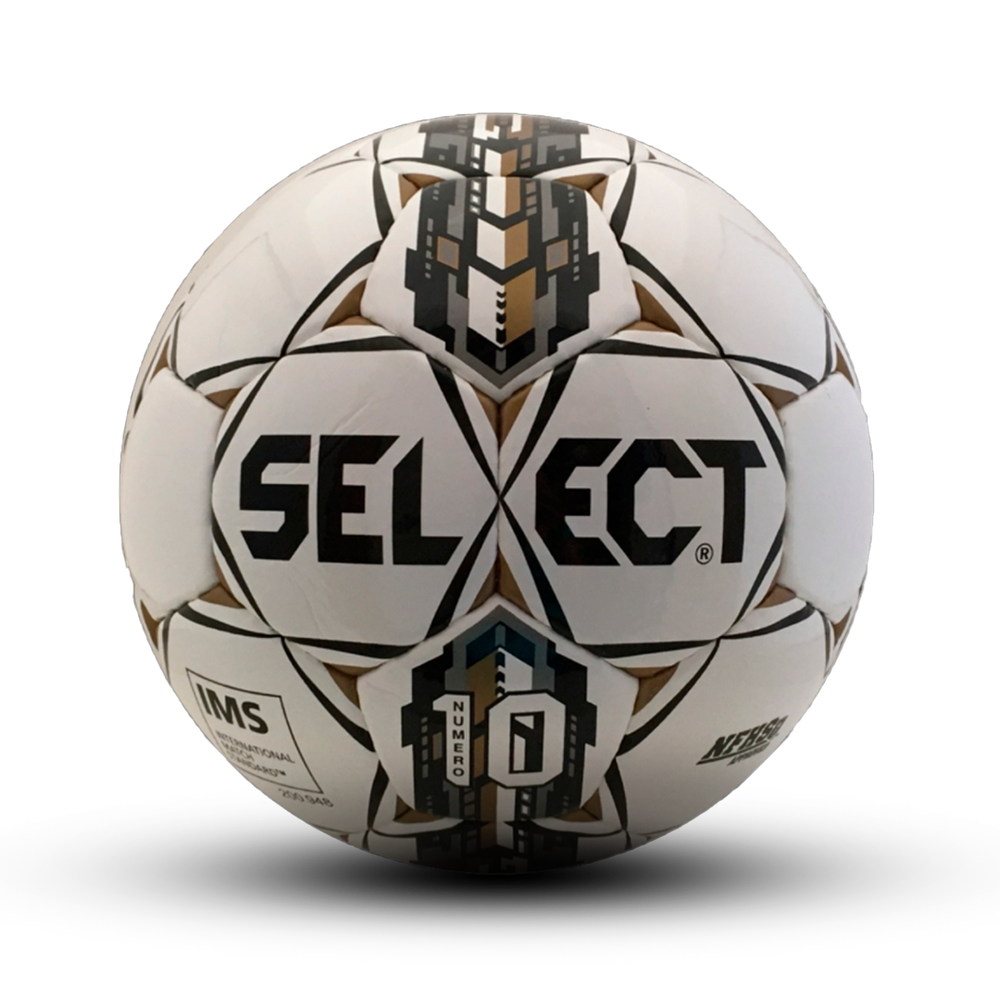 Select Numero 10 Soccer Ball White, Black and Gold