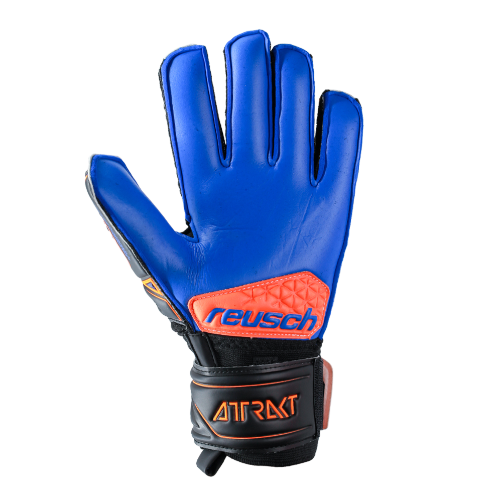 Blue youth goalie glove palm