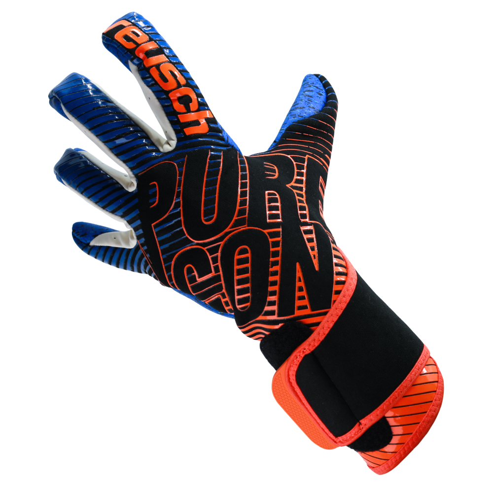blue orange goalkeeper glove