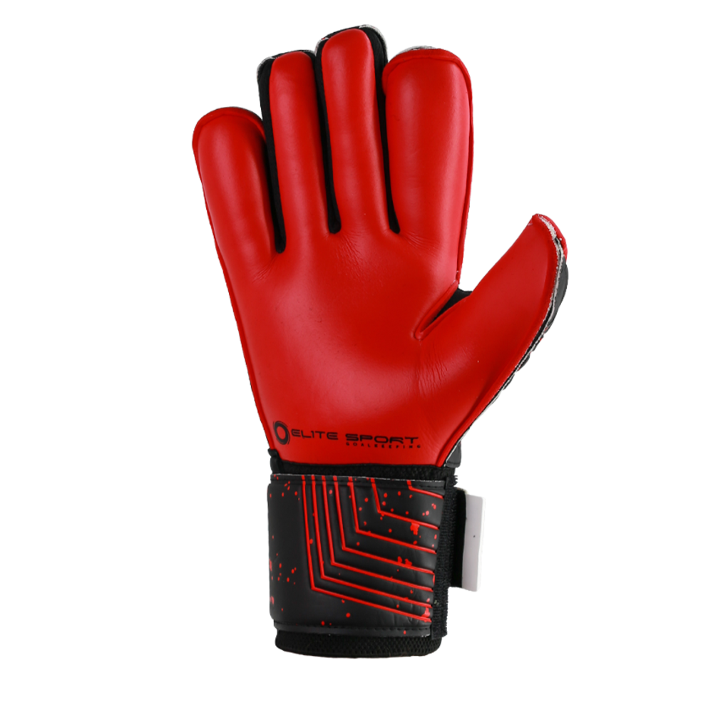 Red goalkeeper glove palm