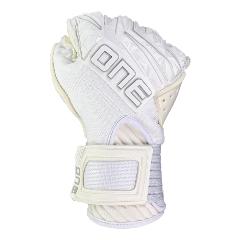 All white soccer goalkeeper gloves