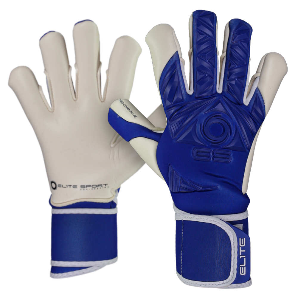 Affordable pro goalkeeper gloves Elite Sport Neo Combi Blue
