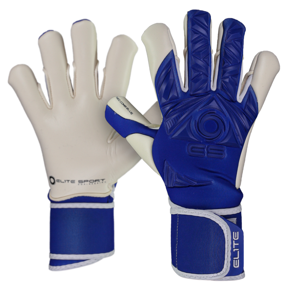 Affordable pro goalkeeper gloves Elite Sport Neo Combi Blue