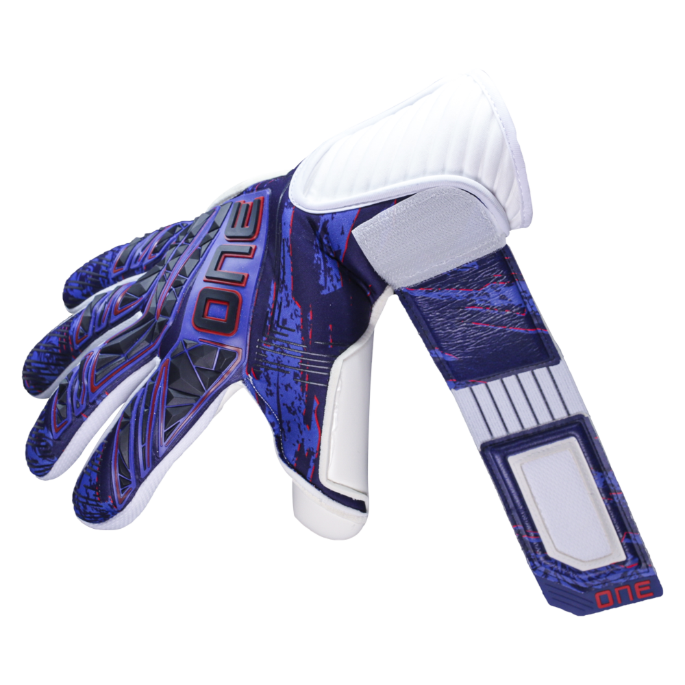 Soccer glove with stretchy wrist strap