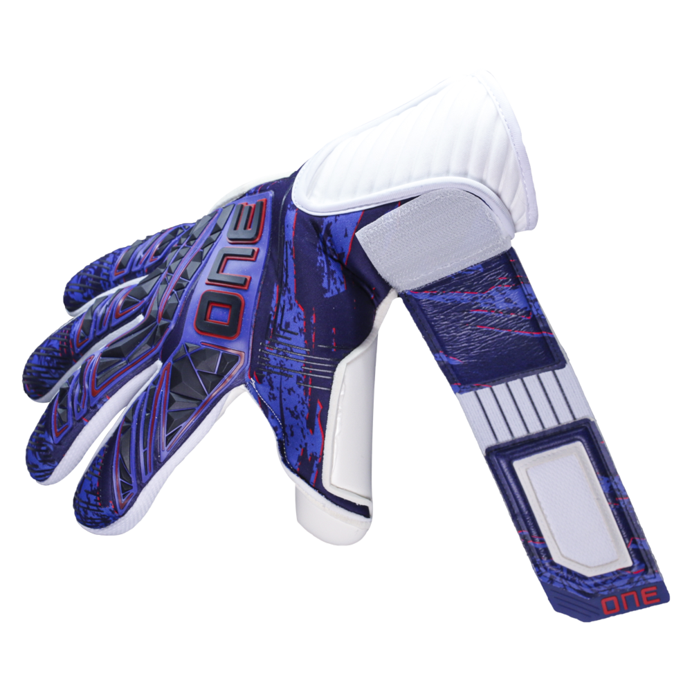 Soccer glove with stretchy wrist strap