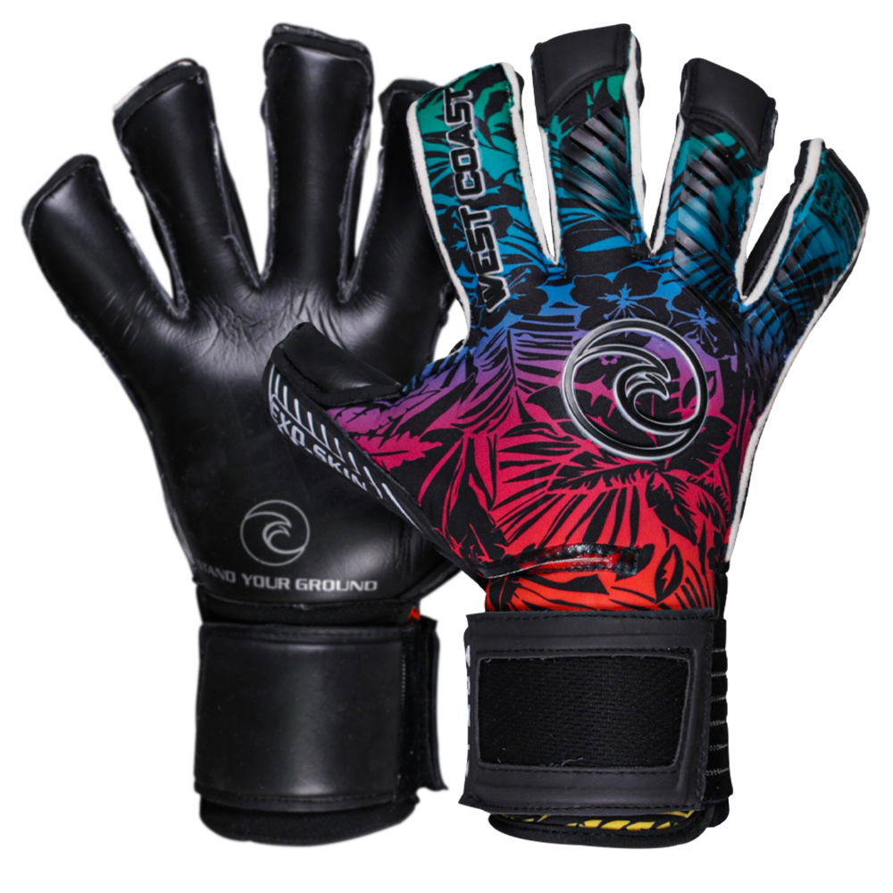 Colorful soccer gloves