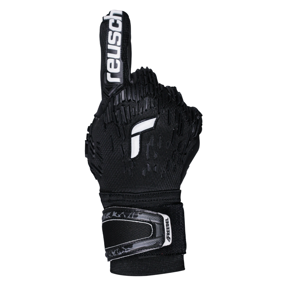 Black goalkeeper gloves