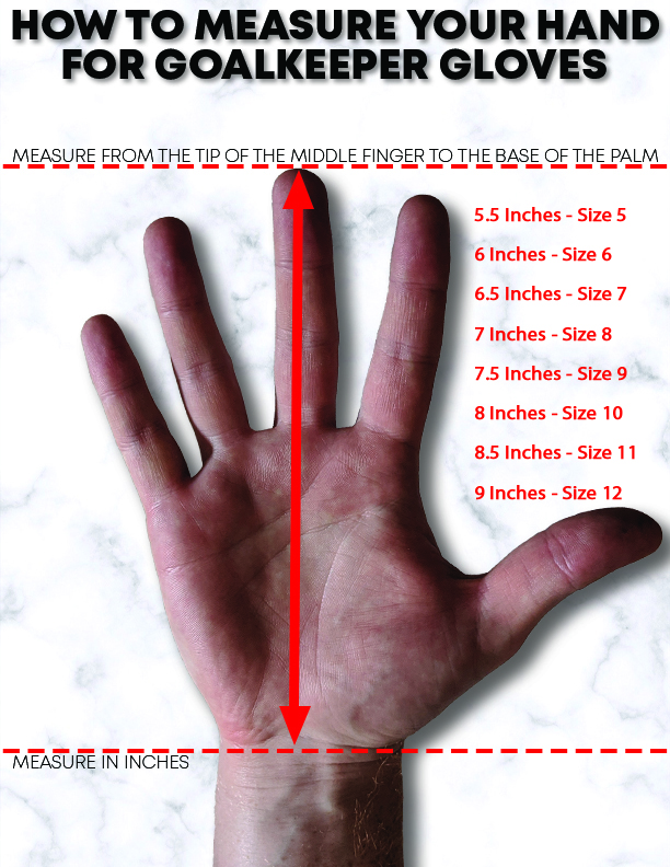 Soccer Goalie Glove Sizing Chart